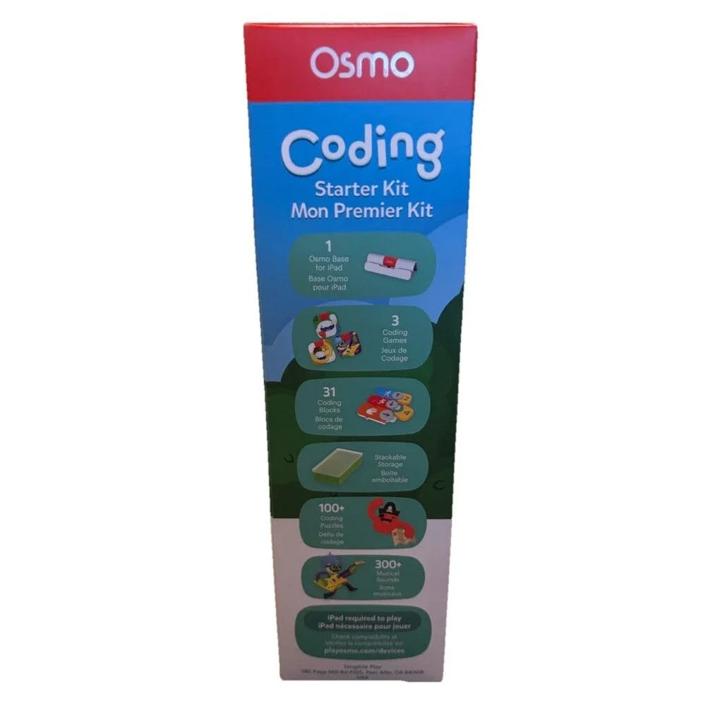 Osmo Coding Starter Kit Educational Toy for iPad 5-10 Years, Age Level 4-7 NEW
